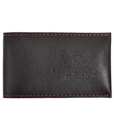 Визитница из натуральной кожи Versado 071 65*110 мм, 1 карман, 16 листов, черная