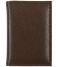 Визитница из натуральной кожи «Кинг» 4336 105*70 мм, 1 карман, 18 листов, коричневая