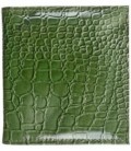 Визитница из натуральной кожи «Кинг» 4327 115*125 мм, 2 кармана, 18 листов, рифленая зеленая