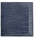 Визитница из натуральной кожи «Кинг» 4327 115*125 мм, 2 кармана, 18 листов, рифленая синяя