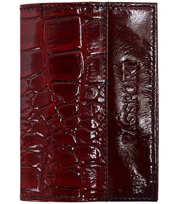 Обложка для паспорта «Кинг» 4334 95*135 мм, рифленая темно-бордовая