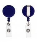 Держатель для бейджа с клипом и рулеткой Economix синий