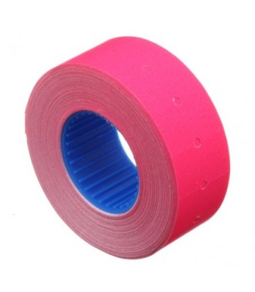 Этикет-лента однострочная Economix 21*12 мм, 1000 шт., прямоугольная, розовая