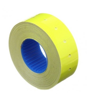 Этикет-лента однострочная Economix 21*12 мм, 1000 шт., прямоугольная, желтая