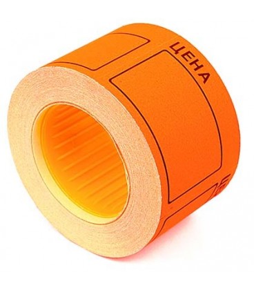Ценник на клейкой основе Rolls 50*40 мм, оранжевый