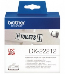 Наклейки DK22212 непрерывные пластиковые 62 мм*15,24 м, цельная лента, белая