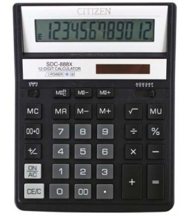 Калькулятор 12-разрядный Citizen SDC-888XBK черный