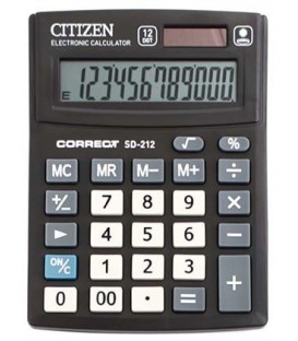 Калькулятор 12-разрядный Citizen SD-212 компактный серый