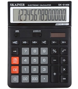 Калькулятор 14-разрядный Skainer SK-514M черный