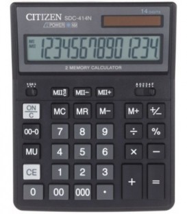 Калькулятор 14-разрядный Citizen SDC-414N черный