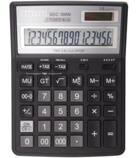Калькулятор 16-разрядный Citizen SDC-395N черный