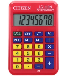 Калькулятор карманный 8-разрядный Citizen LC-110N красный