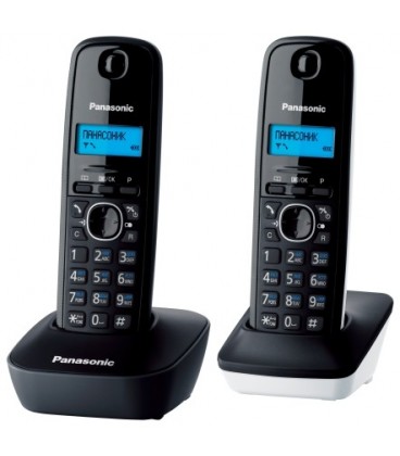 Телефон KX-TG1612RU Panasonic беспроводной 2 трубки: серая и белая