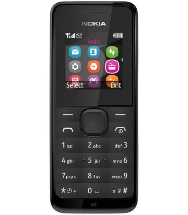 Телефон мобильный Nokia 105 Black, корпус черного цвета