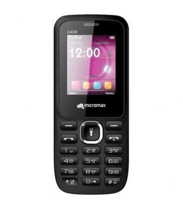 Телефон мобильный Micromax X406 Black, корпус черного цвета