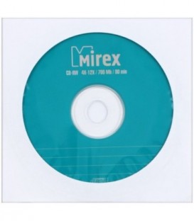 Компакт-диск CD-RW Mirex 4-12x, в бумажном конверте
