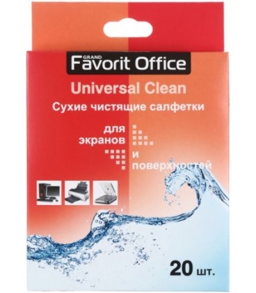 Сухие чистящие салфетки Universal Clean 20 шт.
