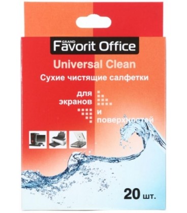 Сухие чистящие салфетки Universal Clean 20 шт.