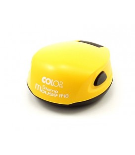 Полуавтоматическая оснастка Colop Stamp Mouse для клише печатидиаметр 248-40 мм, корпус цвета кари-желтый