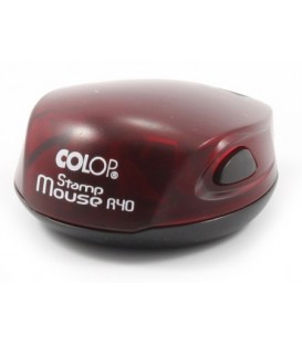 Полуавтоматическая оснастка Colop Stamp Mouse для клише печатидиаметр 248-40 мм, корпус рубинового цвета