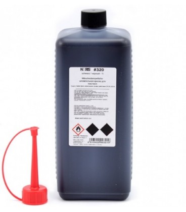 Краска штемпельная Noris 320 для хлопчатобумажных тканей и полотна 1 л (1000 мл), черная