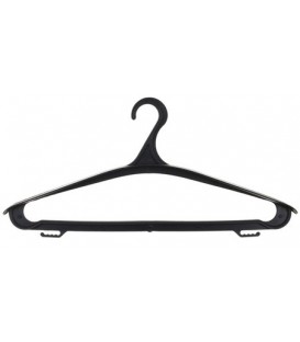 Вешалка-плечики для верхней одежды «Мультипласт» 42,5 см, 48-50 размер, черная