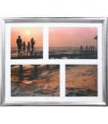 Фоторамка пластиковая «Керс» KF2530 2*10*15 см+2*10*10 см (32*27 см), серебристая