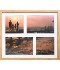 Фоторамка пластиковая «Керс» KF2530К 2*10*15 см+2*10*10 см (31,5*27 см), светло-коричневая
