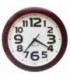 Часы настенные «Тройка» рамка бордовая