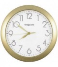 Часы настенные «Тройка» рамка золотистая, фон белый