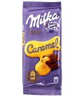 Шоколад Milka 90 г, молочный шоколад с карамельной начинкой