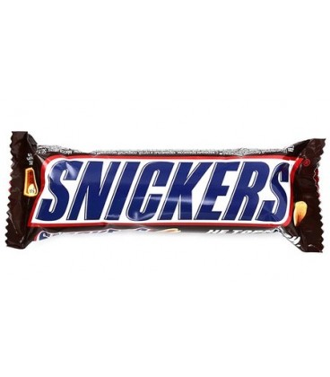 Батончик шоколадный Snickers 50,5 г, с арахисом, карамелью и нугой