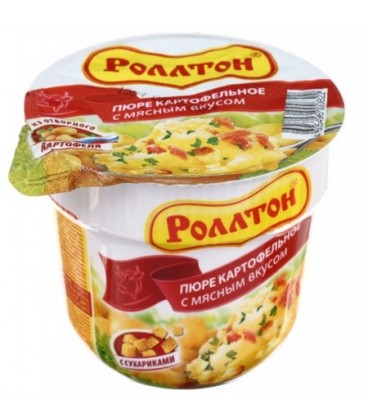 Пюре картофельное «Роллтон» 40 г, с мясным вкусом