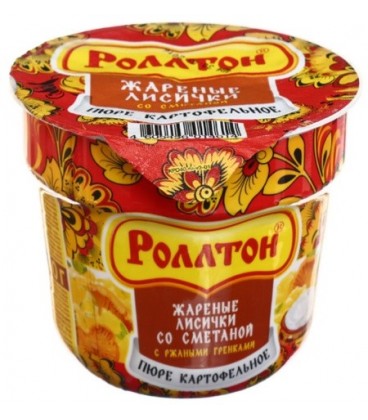 Пюре картофельное «Роллтон» 40 г, со вкусом жареных лисичек со сметаной