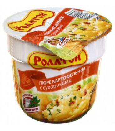 Пюре картофельное «Роллтон» 40 г, с сухариками