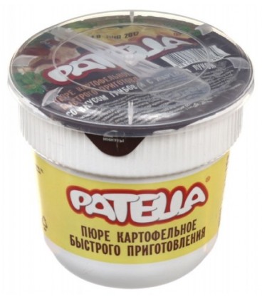 Пюре картофельное Patella 40 г, со вкусом грибов и жареного лука