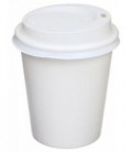 Стакан одноразовый бумажный для горячих напитков «Мистерия» 250 мл, белый с крышкой