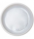 Тарелка одноразовая пластиковая плоская, диаметр 22 см, белая