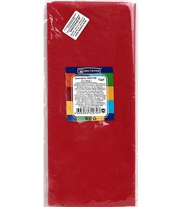 Скатерть одноразовая «Мистерия» 120*140 (+/- 1,5) см, красная