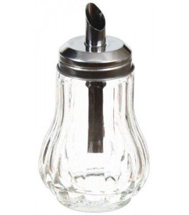 Сахарница стеклянная с дозатором 170 мл, высота 125 мм