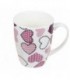 Чашка керамическая «Сердца» 85*110 мм, 390 мл