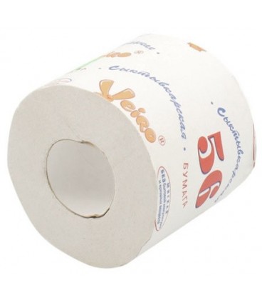 Бумага туалетная 1 рулон, ширина 90 мм, «56», белая