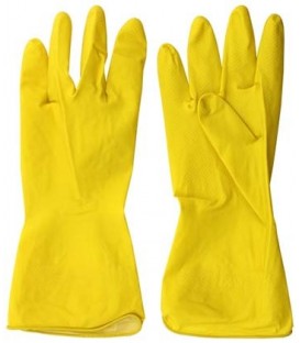 Перчатки латексные хозяйственные размер S, желтые