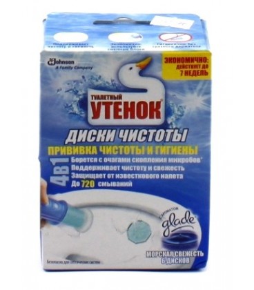 Средство для унитаза «Туалетный Утенок» (дозатор со сменным блоком) «Морская свежесть»