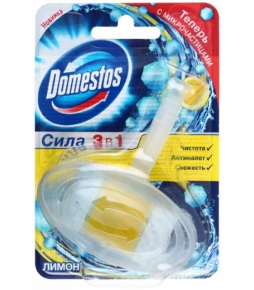 Блок для унитаза в пластиковом подвесе Domestos 40 г, «Лимон»