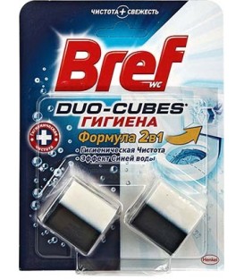 Блок для унитаза Bref 2в1 2 шт., Duo-Cubes