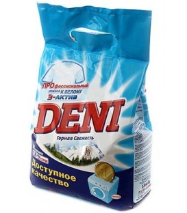 Порошок стиральный Deni 1,8 кг, «Автомат. 3-актив», «Горная свежесть»