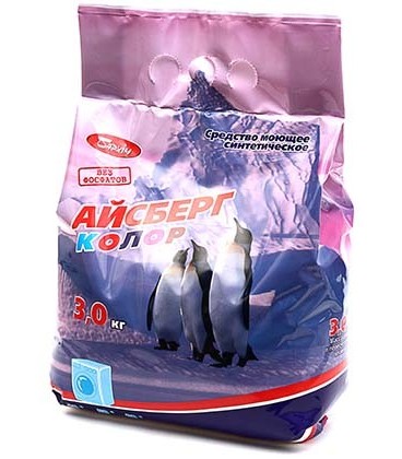 Порошок стиральный «Айсберг» 3 кг, для автоматической стирки, Колор