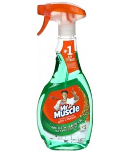 Средство для мытья стекол Mr. Muscle 500 мл, с распылителем, «Утренняя роса»