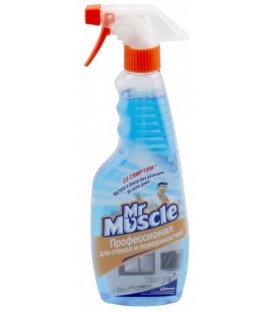 Средство для мытья стекол Mr. Muscle 500 мл, с распылителем, «Профессионал для стекол и поверхностей с изопропиловым спиртом»